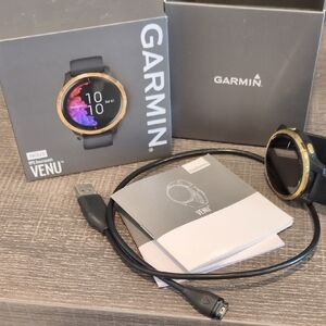 Garmin Venu Smartwatch - Black and Gold